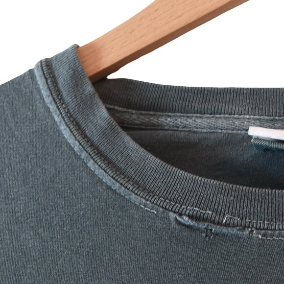 Harley Davidson Distressed CROPPED T-Shirt XXL Biker Graphic Vintage Grunge - Picture 5 of 10